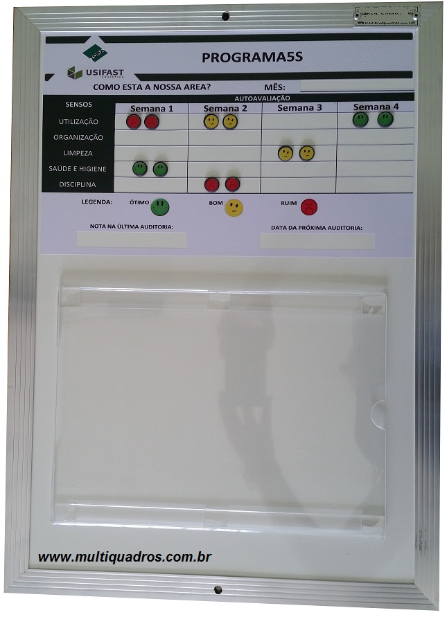 Quadro de Gestão À Vista Magnético Personalizado